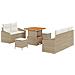 Set Divano da Giardino 8 pcs Beige e Crema 80 x 80 x 71 cm - Foto miniatura 1