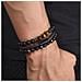 Set Di 3 Braccialetti Occhio Di Tigre, Zircone Oro E Pietra Vulcanica - Stile Punk - Foto miniatura 2
