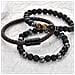 Set Di 3 Braccialetti Occhio Di Tigre, Zircone Oro E Pietra Vulcanica - Stile Punk - Foto miniatura 4