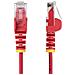 Cavo Ethernet CAT6 Rosso da 7m; Patch UTP con Plug RJ45 Antigroviglio e Rilievi di Trazione, Cavo Lan Slim in Rame Puro 28AWG, Sottoposto a test Fluke - Foto miniatura 5