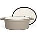 Casseruola Ovale In Ghisa 29cm Beige - Mep129g - Foto miniatura 3