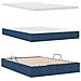 Letto con contenitore e materasso con testiera Blu 140 x 190 cm - Foto miniatura 8