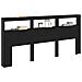 Testiera Rovere Nero 220 x 17 x 102 cm Legno multistrato - Foto miniatura 3