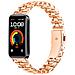 Elegante Bracciale In Acciaio Inossidabile Con Perle Compatibile Con Huawei Band 8/9/10 Pinkgold - Foto miniatura 2