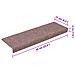 Tappetini per scale autoadesivi 20 pz 65x21x4 cm Crema Bordo rettangolare - Foto miniatura 8