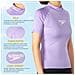 Rashguard femminile essenziale S /S, L - Caramella dura /bianca - Foto miniatura 4