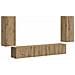 Set mobile TV 4 pcs Rovere artigianale Legno multistrato - Foto miniatura 1