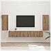 Set mobile TV 4 pcs Rovere artigianale Legno multistrato - Foto miniatura 2