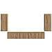 Set mobile TV 4 pcs Rovere artigianale Legno multistrato - Foto miniatura 8