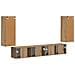 Set mobile TV 4 pcs Rovere artigianale Legno multistrato - Foto miniatura 9