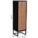 Armadio A 1 Anta In Legno E Metallo, 40,5x37x139,5h Cm - Foto miniatura 3