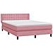 Giroletto a Molle con Materasso Rosa 160x220 cm in Velluto - Foto miniatura 4