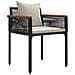 Set di Mobili da Esterno 4 pcs Nero e Bianco Crema Rattan in PE - Foto miniatura 6