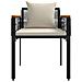 Set di Mobili da Esterno 4 pcs Nero e Bianco Crema Rattan in PE - Foto miniatura 9