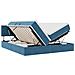 Letto con luci a strisce a LED Blu Scuro 200 x 200 cm Velluto - Foto miniatura 1