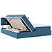Letto con luci a strisce a LED Blu Scuro 200 x 200 cm Velluto - Foto miniatura 9