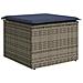 Set da Pranzo per Giardino con cuscino 9 pcs Grigio e Blu Navy - Foto miniatura 5