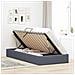 Letto con Contenitore Grigio Scuro 100 x 190 cm Velluto - Foto miniatura 4