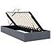 Letto con Contenitore Grigio Scuro 100 x 190 cm Velluto - Foto miniatura 6
