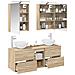 Set di mobili per il bagno 5 pcs Rovere Sonoma - Foto miniatura 2