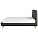 Letto Matrimoniale Moderno In Tessuto Grigio 180x200cm Vienne - Foto miniatura 4