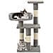 Albero Per Gatti Con Tiragraffi In Sisal 65 Cm Grigio - Foto miniatura 2