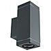 V-tac Vt-842 Portalampada Wall Light Da Muro Up / down In Alluminio Quadrato Grigio Opaco 2xgu10 Ip44 - Sku 8627 - Foto miniatura 1