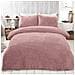 Copripiumino Teddy Pile Con Federa Termica Fluffy Morbido Caldo Bedding Set Blush Pink-double - Foto miniatura 1