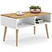 Tavolino Scandi, Scandinavo Coffe Table Bianco E Rovere Wotan - Foto miniatura 1