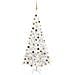 Albero Natale Artificiale LED e Palline Verde L 240 cm Bianco - Foto miniatura 1
