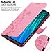 Custodia Compatibile Con Xiaomi Redmi Note 8 Pro In Rosa Fiore - Coperchio Protettivo In Design Floreale Con Chiusura Magnetica, Funzione Stand E Slot Per Carte - Foto miniatura 5