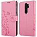 Custodia Compatibile Con Xiaomi Redmi Note 8 Pro In Rosa Fiore - Coperchio Protettivo In Design Floreale Con Chiusura Magnetica, Funzione Stand E Slot Per Carte - Foto miniatura 8