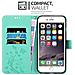 Custodia Compatibile Con Apple Iphone 6 / Iphone 6s In Turchese Fiore - Coperchio Protettivo In Design Floreale Con Chiusura Magnetica, Funzione Stand E Slot Per Carte - Foto miniatura 3