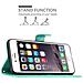 Custodia Compatibile Con Apple Iphone 6 / Iphone 6s In Turchese Fiore - Coperchio Protettivo In Design Floreale Con Chiusura Magnetica, Funzione Stand E Slot Per Carte - Foto miniatura 4
