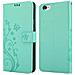 Custodia Compatibile Con Apple Iphone 6 / Iphone 6s In Turchese Fiore - Coperchio Protettivo In Design Floreale Con Chiusura Magnetica, Funzione Stand E Slot Per Carte - Foto miniatura 8