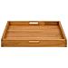 Vassoio Da Portata 60x60 Cm In Legno Massello Di Teak - Foto miniatura 2