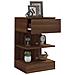 Comodino Rovere Marrone 40x35x65 Cm In Legno Multistrato - Foto miniatura 5