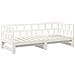 Dormeuse Estraibile Bianca Legno Massello Di Pino 2x (90x190) Cm - Foto miniatura 5