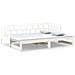 Dormeuse Estraibile Bianca Legno Massello Di Pino 2x (90x190) Cm - Foto miniatura 1