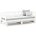 Dormeuse Estraibile Bianca Legno Massello Di Pino 2x (90x190) Cm - Foto miniatura 10