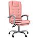 Poltrona da Ufficio Massaggiante Reclinabile rosa in Similpelle - Foto miniatura 2