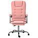 Poltrona da Ufficio Massaggiante Reclinabile rosa in Similpelle - Foto miniatura 3