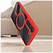 Cover Magsafe Per Samsung S23 Plus Retro Rigido Bordo In Silicone Rossa - Foto miniatura 4