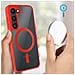 Cover Magsafe Per Samsung S23 Plus Retro Rigido Bordo In Silicone Rossa - Foto miniatura 5