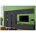 Parete Attrezzata Carmelo, Set Salotto Porta Tv A 5 Ante, Mobile Soggiorno Multiuso, 100% Made In Italy, Cm 340x30h180, Antracite - Foto miniatura 1