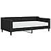 Divano Letto Con Materasso Nero 90x190 Cm In Tessuto - Foto miniatura 1