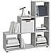 Libreria A Scala Grigio Sonoma 107 Cm In Legno Multistrato - Foto miniatura 3
