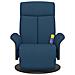 Poltrona Reclinabile Massaggiante Con Poggiapiedi Blu Tessuto - Foto miniatura 3