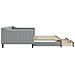 Divano Letto Estraibile Cassetti Grigio Chiaro 100x200 Tessuto - Foto miniatura 6