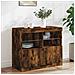 Credenza Con Luci Led Rovere Fumo 81x37x67 Cm - Foto miniatura 1